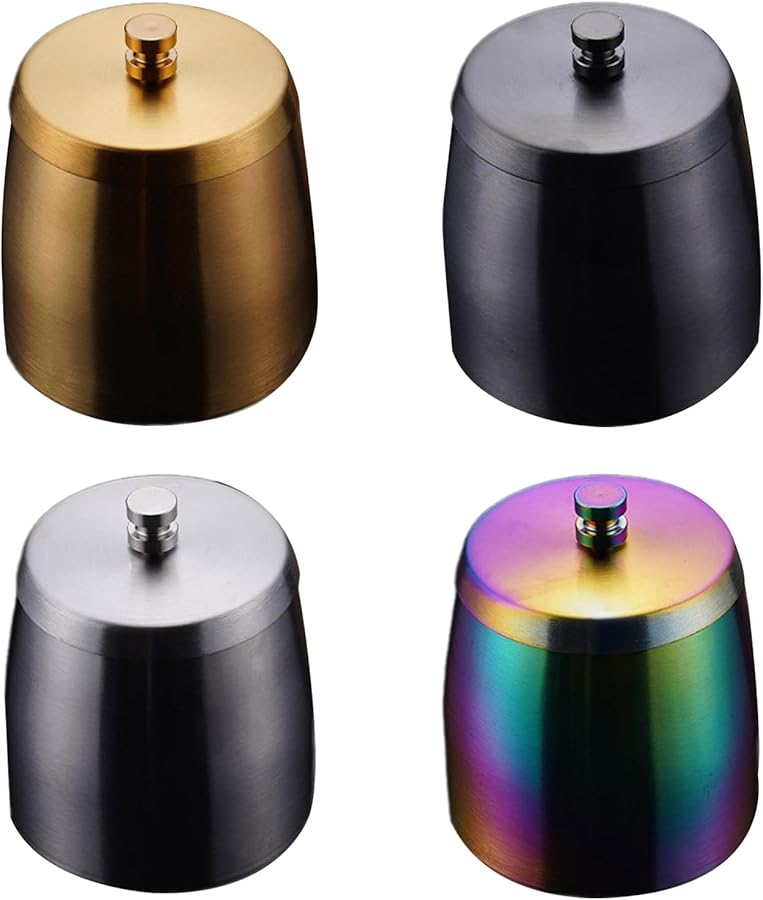 Large Stainless Steel Ashtray With Protective Lid For Desktop Balcony Cigarette Smoker Accessory - Image 4